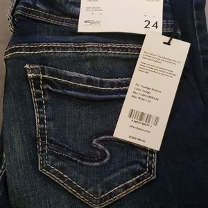 silver jeans